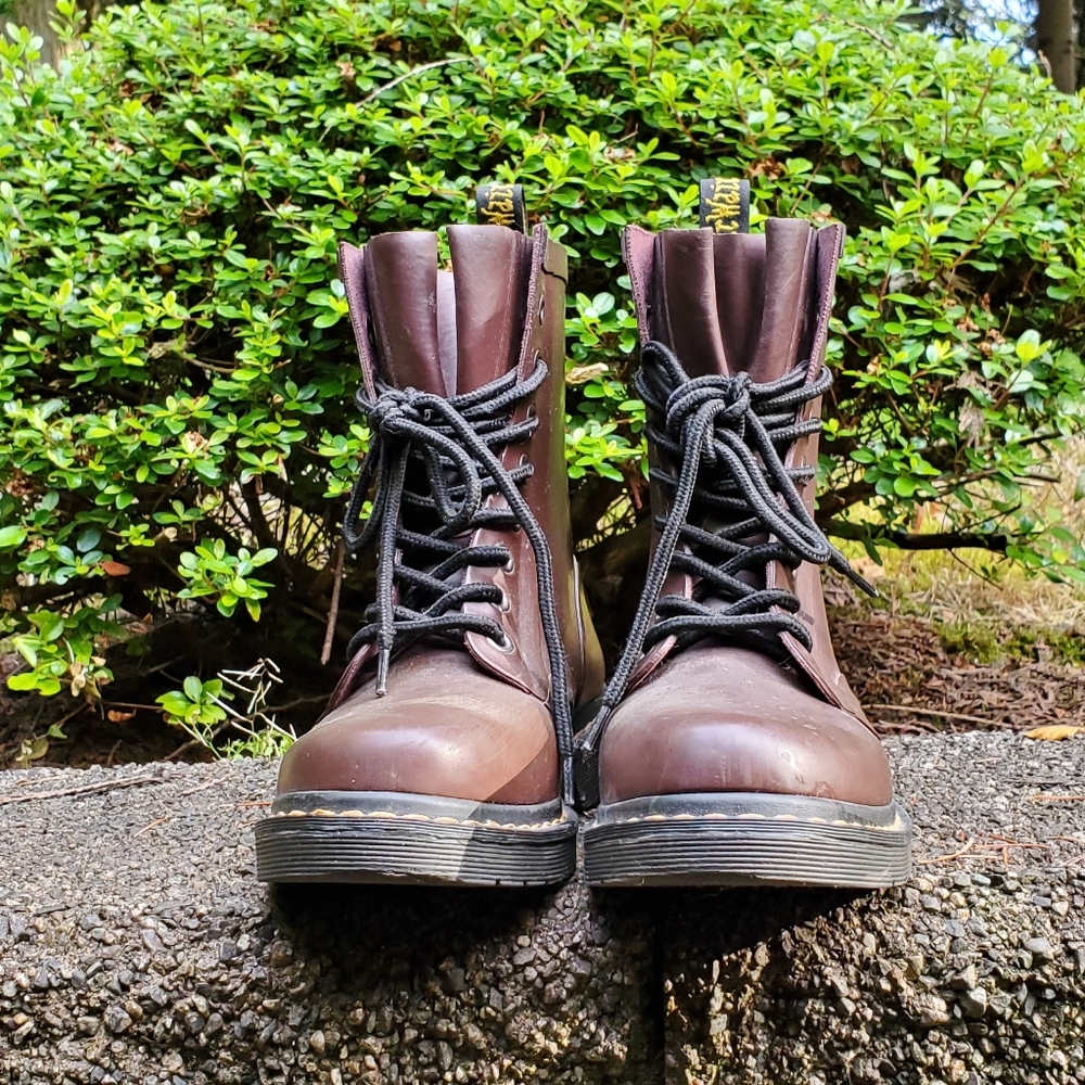 Dr. Martens Brown Lace-Up Boots Size 5-5.5
